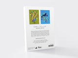 Back cover of a card pack with illustrations of birds and text on a white background