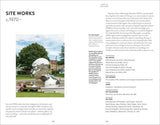 Book page with text and photograph of a sculpture in an outdoor setting