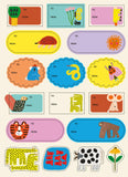 Labels and stickers by Min Pin