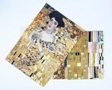 Framed artwork resembling Gustav Klimt's style on a white background