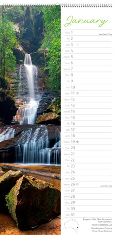 Wild Places Australia Slimline Mini Wall Calendar 2026 - month
