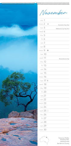 Wild Places Australia Slimline Mini Wall Calendar 2026 - month