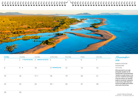 Wild Places Australia Large Wall Calendar 2026 - month