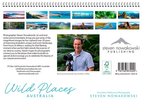 Wild Places Australia Desk Calendar 2026 - back