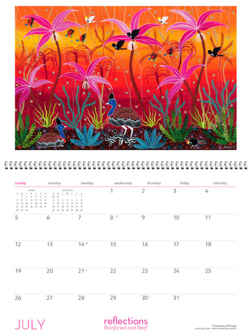 Reflections - Rainforest & Reef Melanie Hava Wall Calendar 2026 - month
