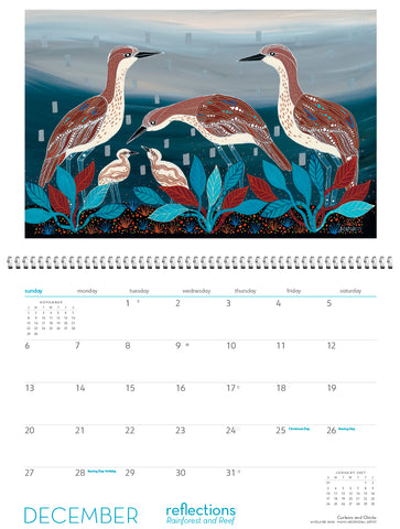 Reflections - Rainforest & Reef Melanie Hava Wall Calendar 2026 - month