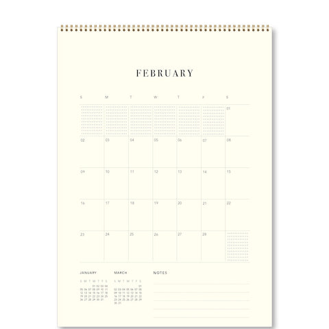 Curly Girl Medium Wall Calendar 2025 - grid