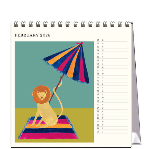 Hutch Cassidy Desk Calendar 2026 - month