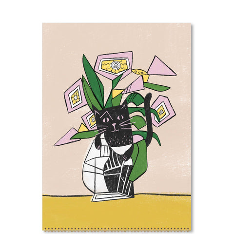 Niaski - Cat Artists Medium Wall Calendar 2026 - month image