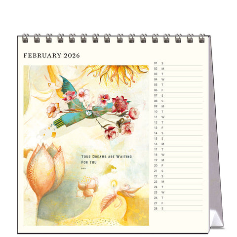 Sacredbee Desk Calendar 2026 - month view