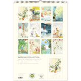Back cover of Sacredbee calendar with images from each month