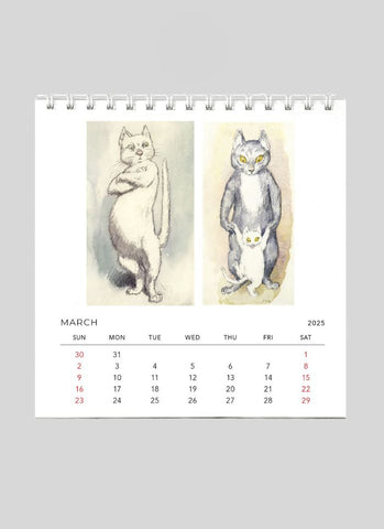 Artful Cats - Norman Lindsay Desk Calendar 2025 - month