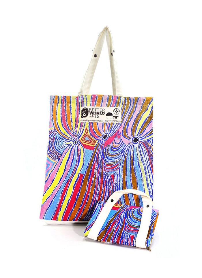 Foldable Cotton Bag - Liddy Napanangka Walker
