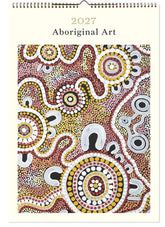 2027 Aboriginal Art calendar with colorful design on a white background