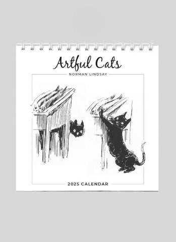 Artful Cats - Norman Lindsay Desk Calendar 2025