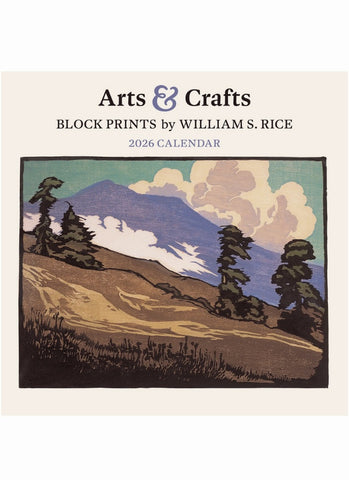 Pomegranate Arts and Crafts Block Prints by WIlliam S Rice 2026 wall calendar