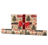 Aussie Xmas Kraft wrapping paper in 5m roll.