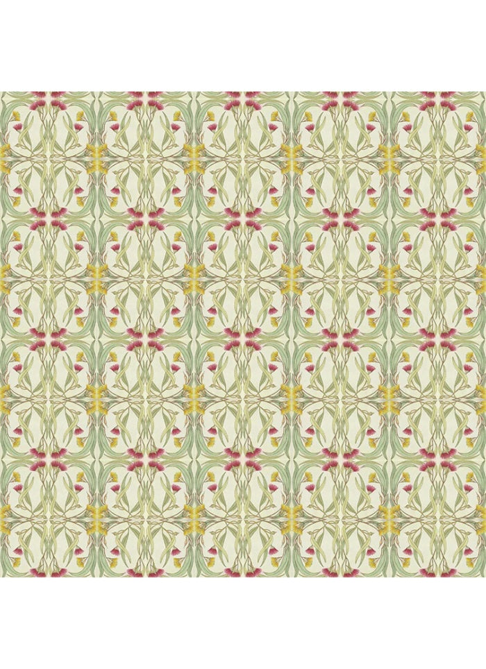 Patterned paper with floral design on a white background