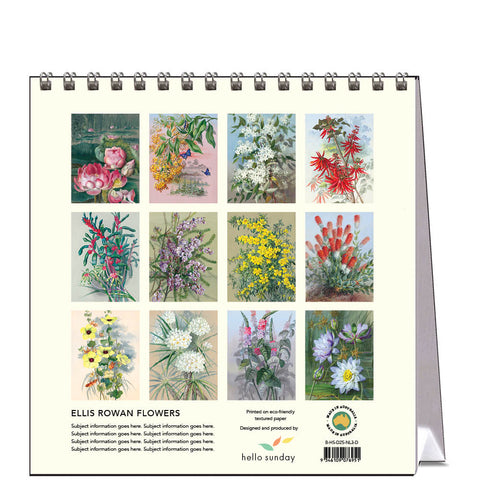 Ellis Rowan - Flowers Desk Calendar 2025 - back