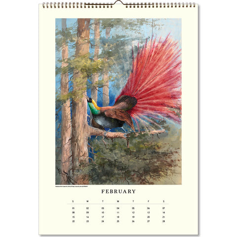 Ellis Rowan Birds Large Wall Calendar 2026 - month