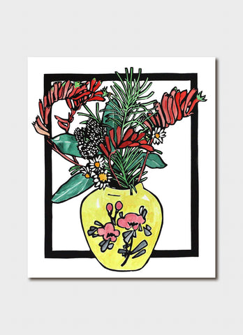 Fleur Rendell art card - Kangaroo Paws