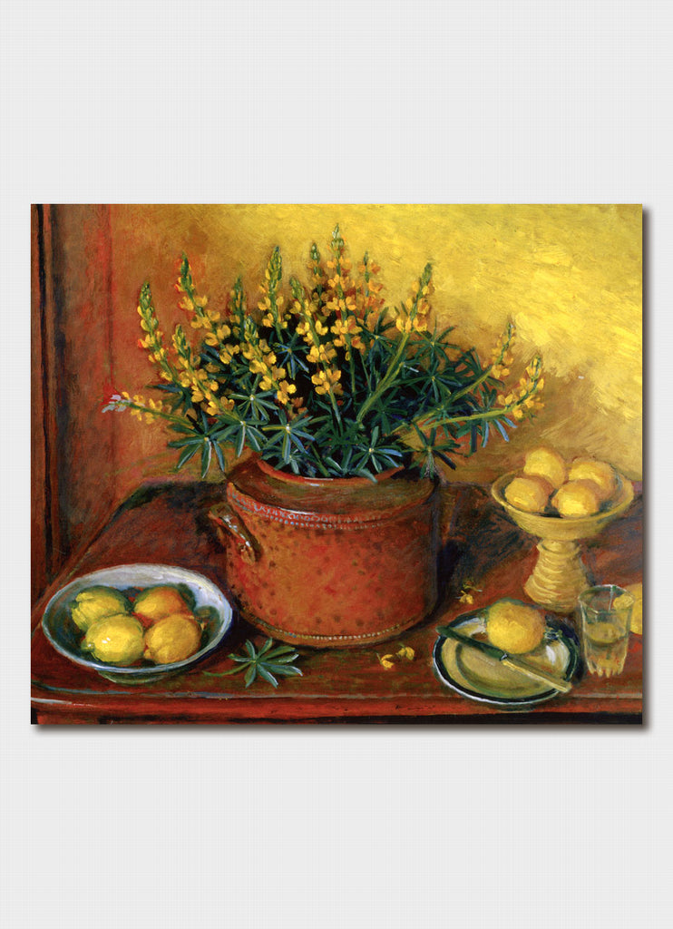 Margaret Olley - Yellow Lupins
