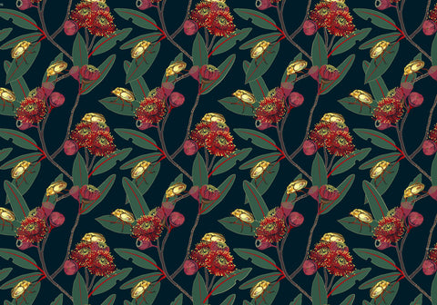Emma Miszalski Eco Wrapping Paper - Beetle Blossoms