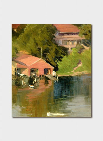 Dorrit Black Art Card - Boatshed, Sydney Harbour