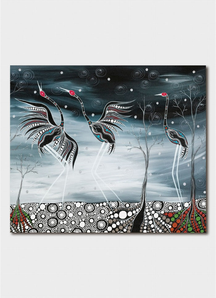 Melanie Hava Art Card - Brolga's Raindance