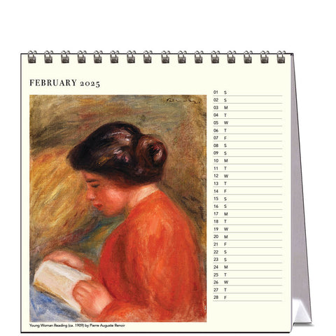 The Reading Woman Desk Calendar 2025 - month