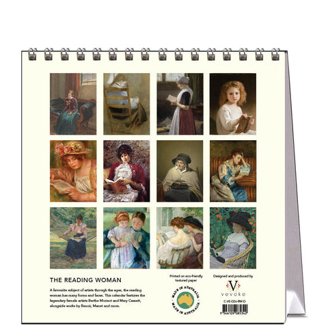 The Reading Woman Desk Calendar 2026 - back