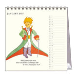 Calendar page for January 2027 featuring a character from 'The Little Prince' with text.