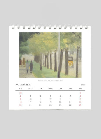 Clarice Beckett Desk Calendar 2025 - month