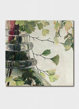 Painting with maidenhair fern in a carafe