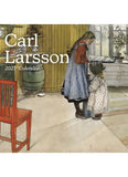 Calendar cover featuring an illustration of a woman and child in a kitchen by Carl Larsson, with 'Carl Larsson 2027 Calendar' text.