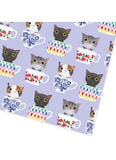 Tea Cup Cats wrapping paper