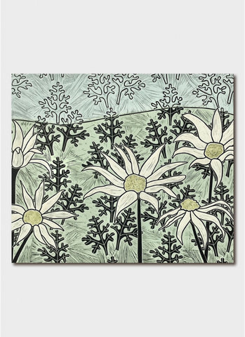 Christine Upton art card - Flannel Flower
