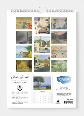 Clarice Beckett Wall Calendar 2026 - back cover