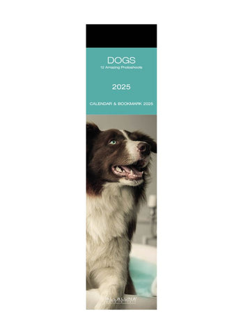 Dogs Bookmark Calendar 2025
