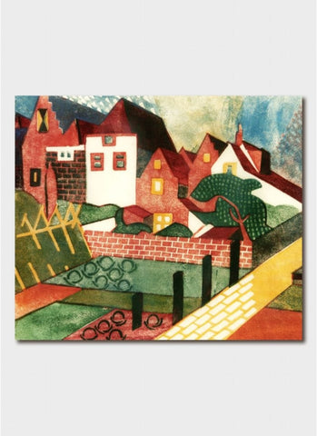 Dorrit Black Art Card - Backs of Houses, Veere