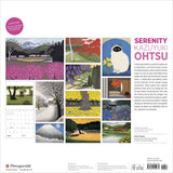 Calendar with illustrations of nature and a cat, featuring the artist Kazuyuki Ohtsu.