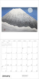Calendar page with Mount Fuji illustration and January calendar layout