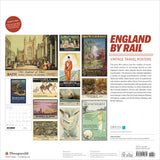 Collection of vintage travel posters for England by Rail on a white background