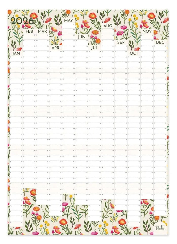 2026 Earth Greetings' Negin Maddock Wall Planner