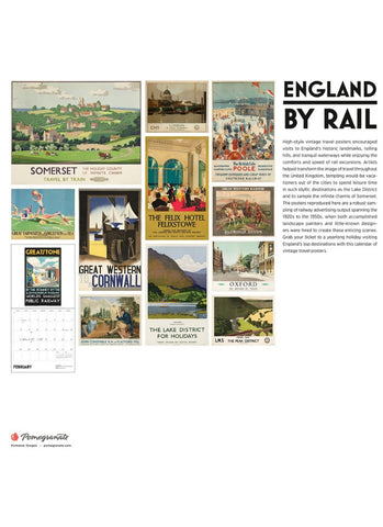 England By Rail: Vintage Travel Posters Wall Calendar 2026