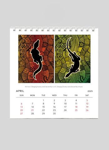 First Nations: Contemporary Indigenous Artists Desk Calendar 2025 - month