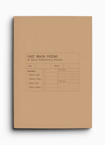 Fast Brain Friend planner from Creators Friend