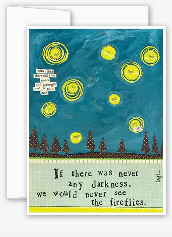 Curly Girl card - Fireflies