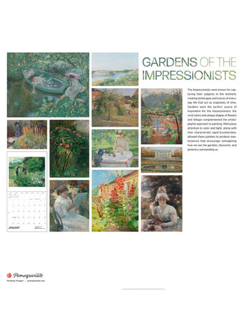 Gardens of the Impressionists Wall Calendar 2026