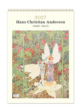 2027 Hans Christian Andersen Fairy Tales calendar with fairy illustration on a white background